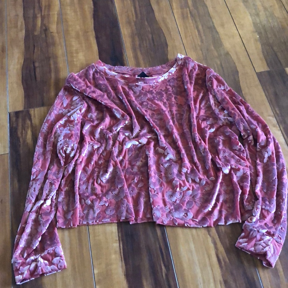 Crop velvet top